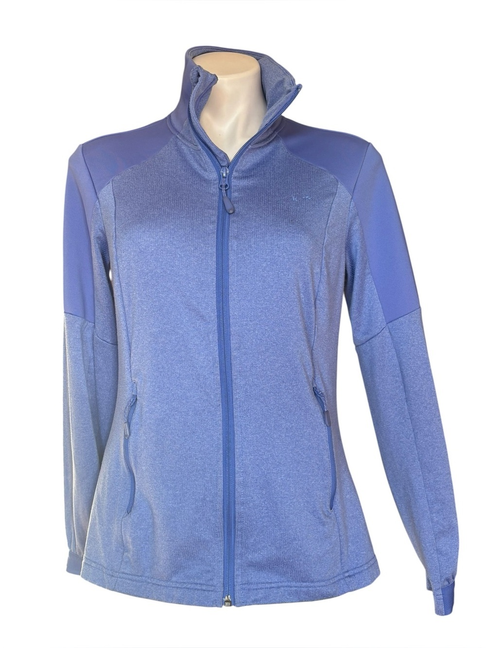 Jack Wolfskin Womens Full Zip Fleece Jacket Blue Outdoor Hiking Medium